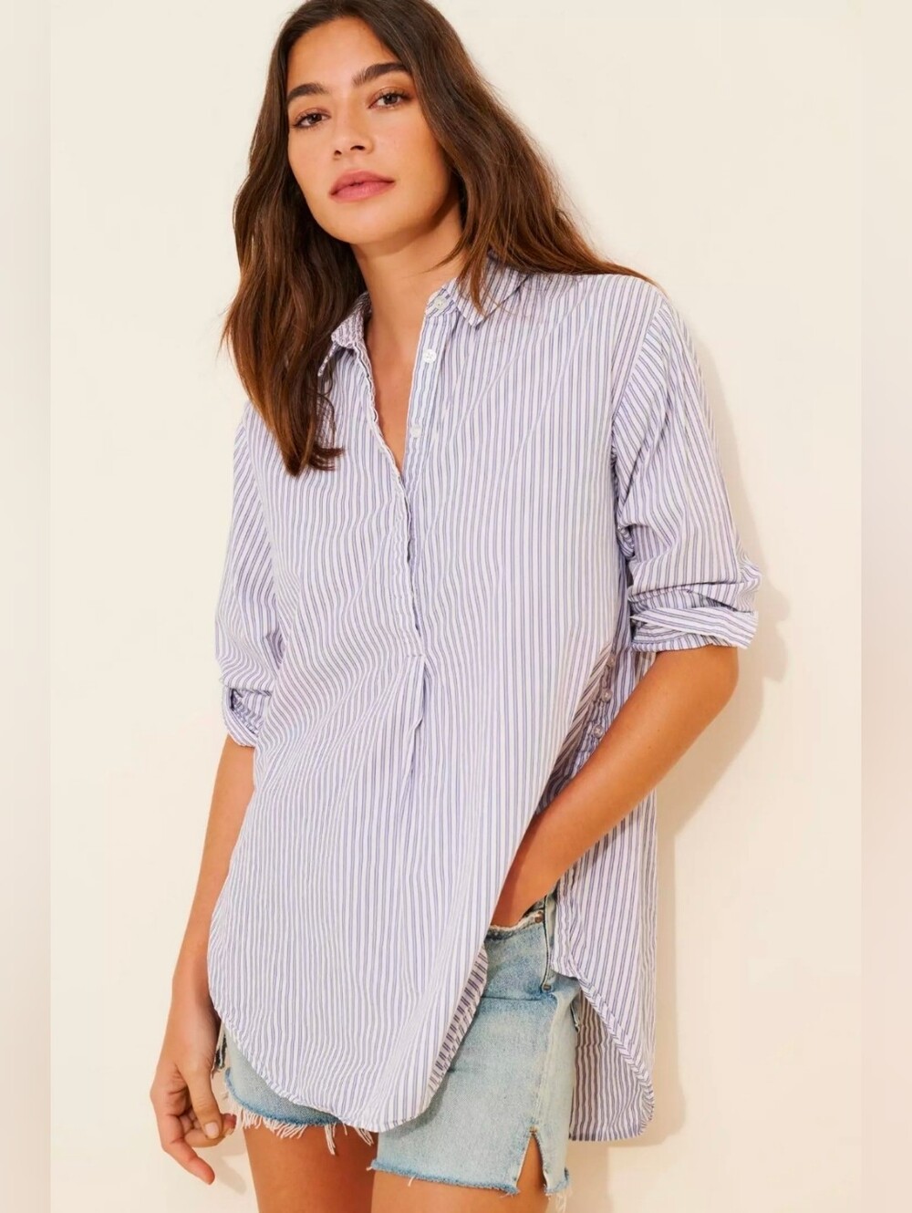 Poplin Henley TunicAnthropologie-MP